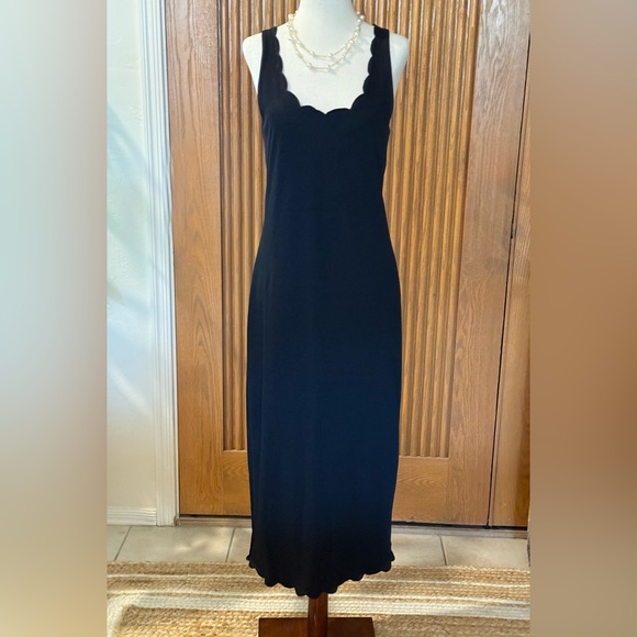 House of Harlow 1960 x REVOLVE Black Scalloped Maxi Dress, Size Medium - Picture 1 of 11
